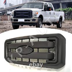 Grille de radiateur avant pour Ford F250 F350 F450 F550 Super Duty 2011-2016 Noir mat