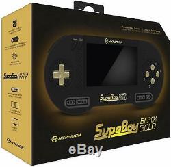 Hyperkin Supaboy Blackgold Console Portable Pour Nintendo Snes / Super Famicom