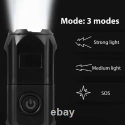 Lampe de poche LED rechargeable 990000LM tactique de police super brillante avec zoom