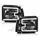 Led Drl Clair / Noir Phares Pour 05-07 Ford F250 F350 F450 F550 Super Duty