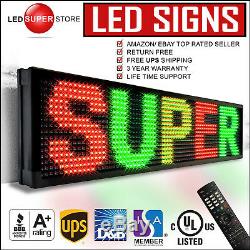 Led Super Magasin 3col / Rgy / Ir 52x19 Programmable Scrolling Cem Affichage Msg Connexion