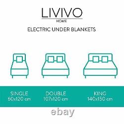 Livivo Super Cosy Couverture Électrique Sous Chauffage Rapide Simple Double Lit King