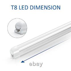 Luminaire de magasin intégré LED T8 2FT 4FT 6FT 8FT 6500K avec ampoules tube LED