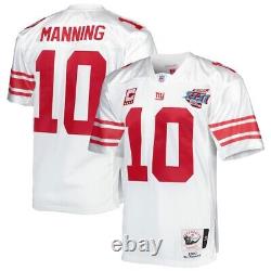 Maillot authentique du Super Bowl 2007 des New York Giants Eli Manning Mitchell & Ness en taille 48