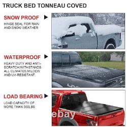 NOUVEAU Pour Toyota Tundra 2014-2020 avec une benne de 8 pieds, une couverture rigide en quatre parties solide à pliage dur.