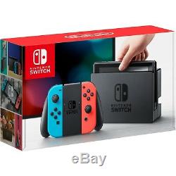 Nintendo Switch Avec Neon Joy-con Et Super Smash Bros Ultimate
