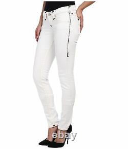 Nouveau 309 $ Vrai Religion Jeans Stella Black Super T Blanc Skinny Lowrise Denim T.n.-o.