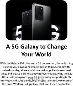 Nouveau Dans La Boîte? Débloqué? Samsung Galaxy S20 Ultra 5g Sm-g988u1 Tous Les Coleurs