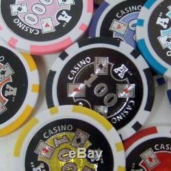 Nouveau Gros Lot De 1000 Ace Casino 14g Clay Poker Chips Choisissez Dénominations