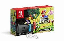 Nouveau Nintendo Commutateur Bundle Super Mario Bros U Deluxe Avec 4 Jeux + Plus