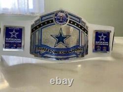 Nouvelle ceinture en cuir de taille adulte pour le titre de champion de la NFL des Dallas Cowboys du Super Bowl, 2mm