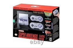 Nouvelle marque Super Nintendo Classic Mini SNES Système de divertissement Console de jeu avec 21 jeux