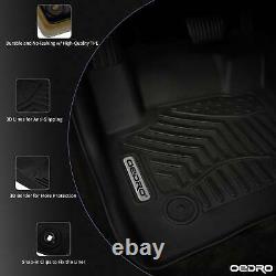 Oedro Floor Mats Liners Tpe Pour 2010-2014 Ford F-150 F150 Super Crew Cab Black