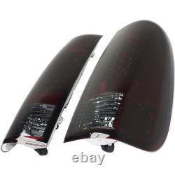 Paire Led Tail Light Pour 97-03 Ford F-150 & 99-07 F-250 Super Duty Smoke/red Lens
