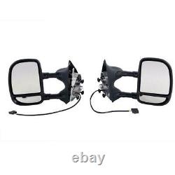 Paire Pour 1999-07 Ford F250 Super Duty Power Remorquage Telescoping Duty Side Mirrors