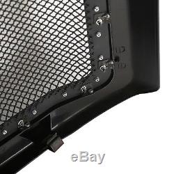 Pour 2005-2007 Ford F250 F350 Super Duty Gloss Steel Mesh Rivet Grille & Shell