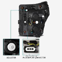 Pour 2011-2016 F250/f350/f450/f550 Projecteur Noir Poli Super Duty Phares