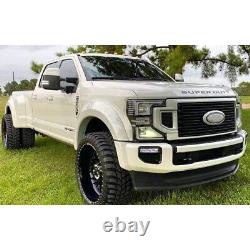 Pour 2020-2022 Ford F250 F350 F-450 Super Duty Pare-chocs avant Grille Oxford Blanc