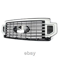 Pour 2020-2022 Ford F250 F350 F-450 Super Duty Pare-chocs avant Grille Oxford Blanc