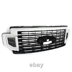 Pour 2020-2022 Ford F250 F350 F-450 Super Duty Pare-chocs avant Grille Oxford Blanc