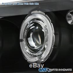 Pour 99-04 F250 F350 F450 Super Duty Black Led Halo Projecteur Phares Lampes