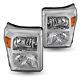 Pour Ford F250 F350 F450 F550 Super Duty Pickup 11-16 Phares En Chrome Paire