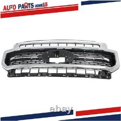 Pour Ford F-250 F-350 Super Duty 2020-2022 Grille de pare-chocs avant supérieur chromé.