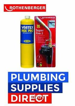 Rothenberger Super Fire 2 Blow Brazing Torch & Mapp Gas Plumbing Soldeing