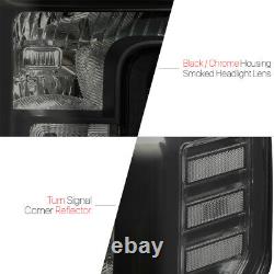 S’adapte 2017-2019 Ford F250/f350 Super Duty Sdblack/smokecrystal Corner Headlight
