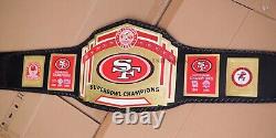 San Francisco 49ers SF Ceinture de Réplique du Titre de Championnat du Super Bowl en Cuir