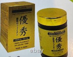 Super yushu fucoidan, 180 capsules / bouteille. Fucoidane hautement absorbable 1000 mg.