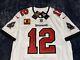 Tom Brady Nike Vapor Limited Tampa Bay Buccaneers White Captaine Patch Jersey