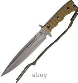 Tops 13 Wild Pig Hunter Fixed Blade Rocky Mountain Green Handle Couteau Wph07
