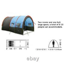Us 8-10 Person Super Big Camping Tente Waterproof Outdoor Hiking Family