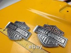Véritable Harley Softail Sportster Dyna Touring Fuel Gas Tank Set Emblèmes Badges