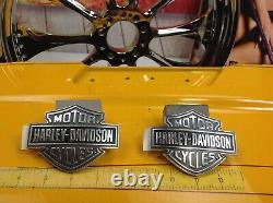 Véritable Harley Softail Sportster Dyna Touring Fuel Gas Tank Set Emblèmes Badges