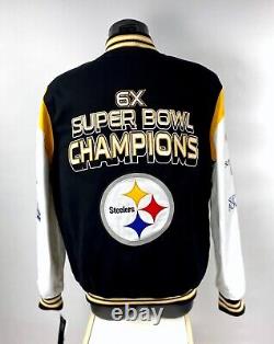 Veste Steelers Pittsburgh 6 fois SUPER BOWL CHAMPIONSHIP en coton S M L XL 2X
