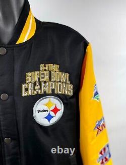 Veste des Steelers 2023 Pittsburgh 6 FOIS CHAMPIONS DU SUPER BOWL en polyester L XL 2X