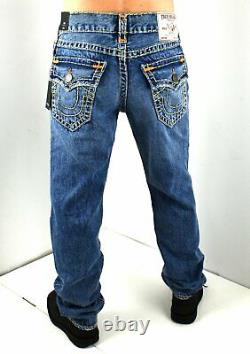 Vrai Religion Geno Medium Wash Homme Super T Relaxed Slim Jeans 105156
